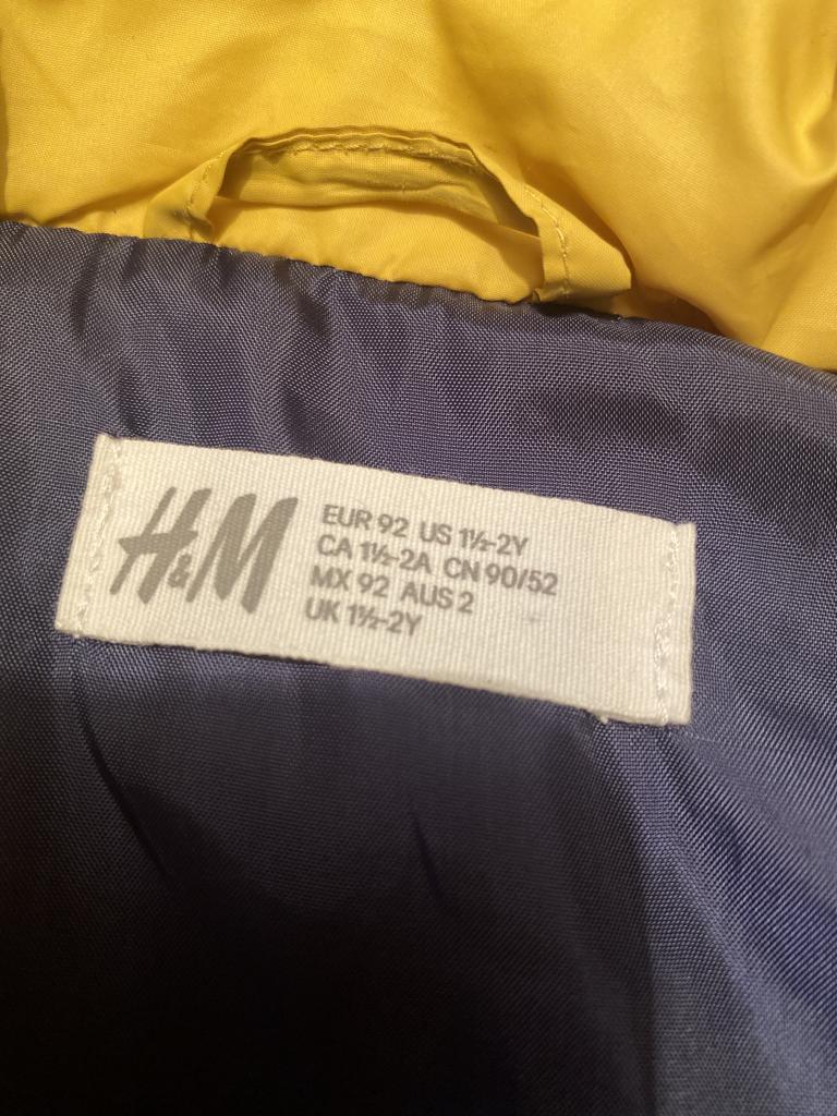 H&M gul dunvest 92