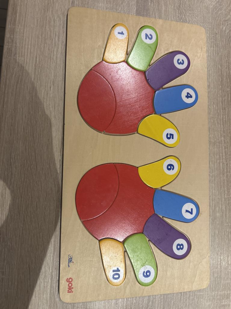 Goki puslespil 1-10 hånd