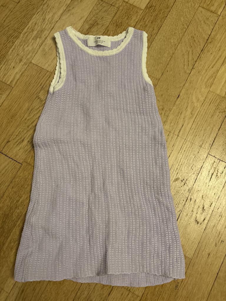 H&M strikkjole lilla 98