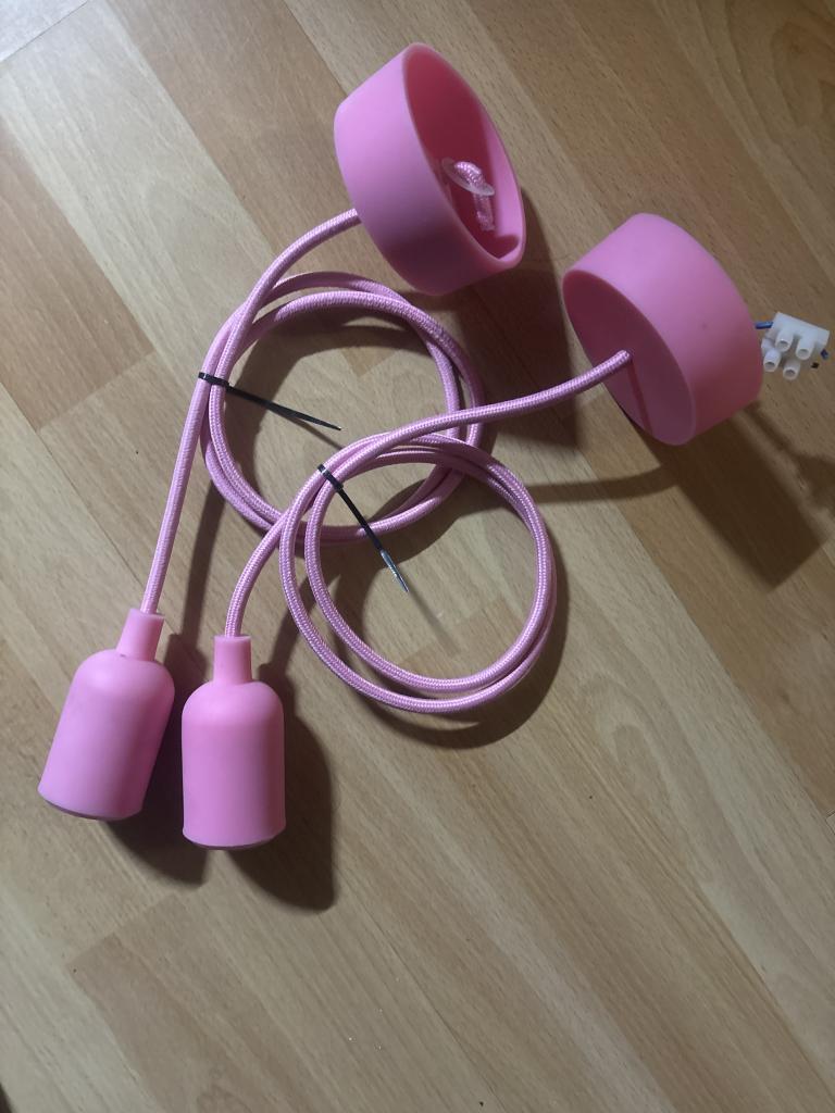 Lyserøde lampemuffer