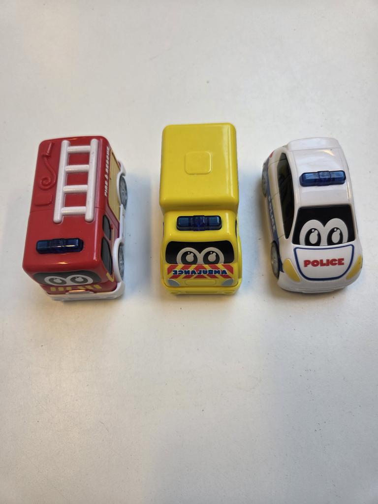 3 udrykningskøretøjer med lyd