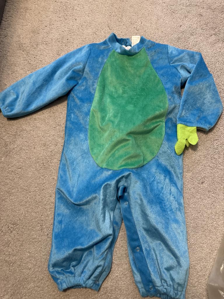 Blå dinosaur udklædning