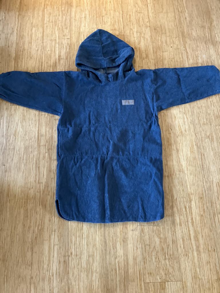 Blå badeponcho
