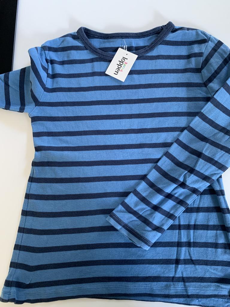 Blå stribet H&M bluse