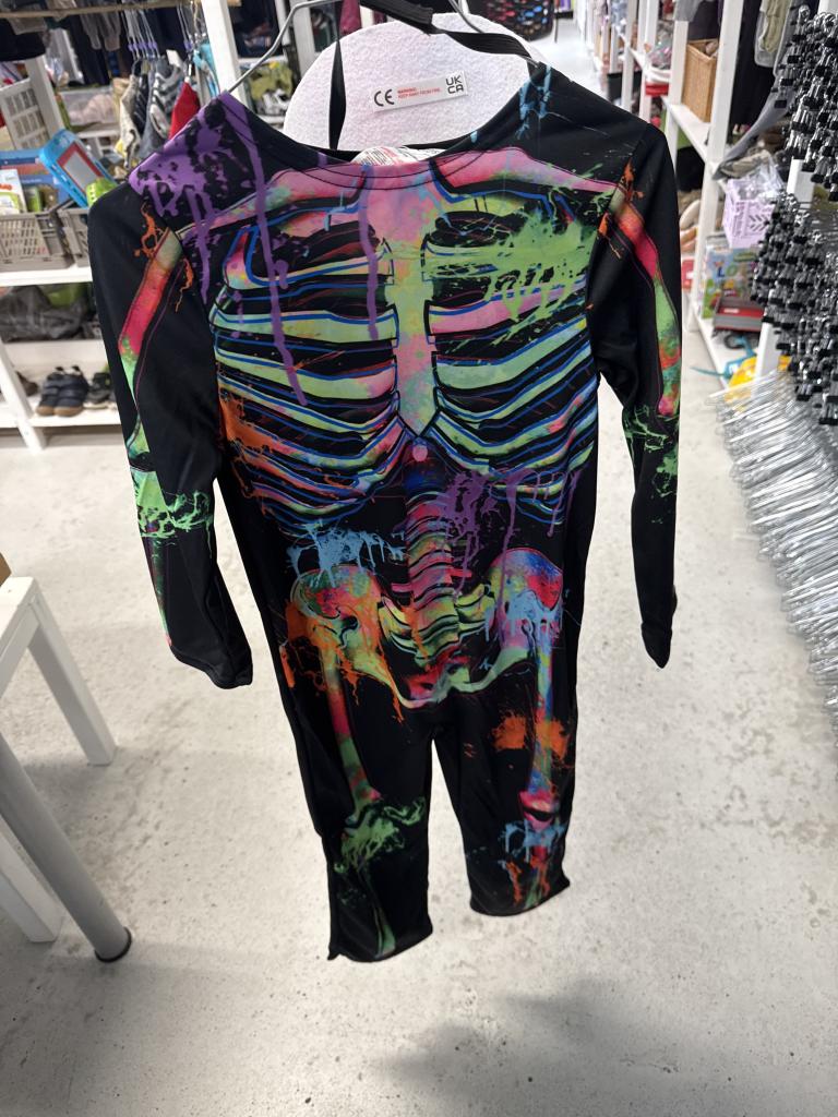 Skelet kostume 5-6y NY