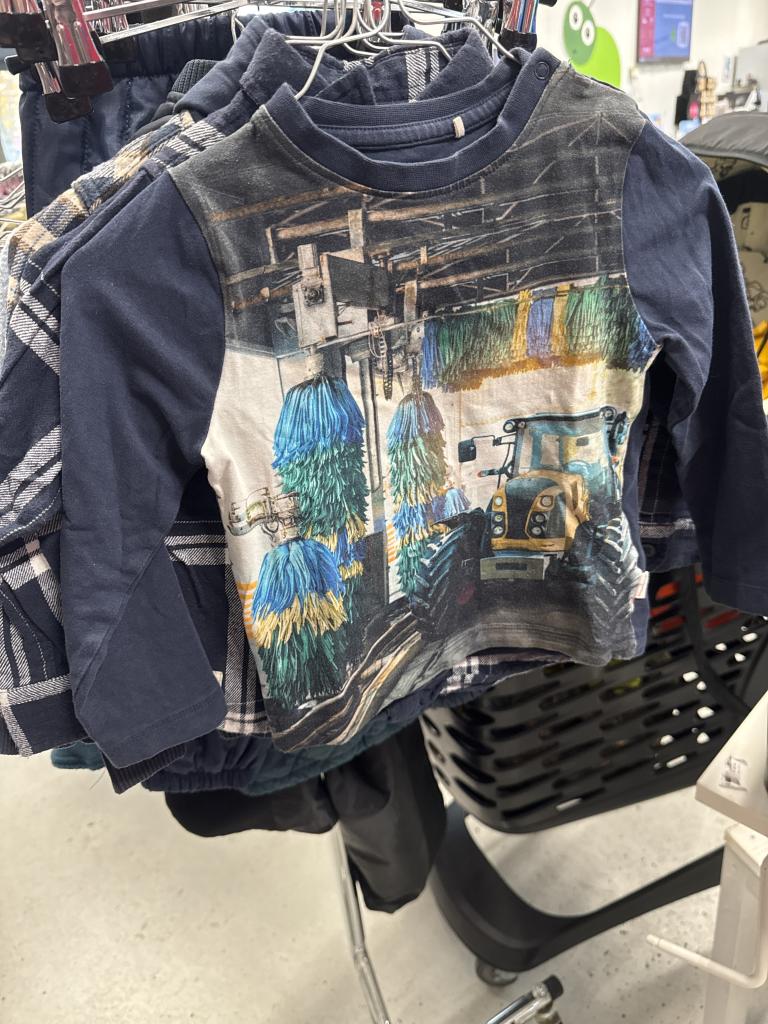 Blå bluse traktor 92