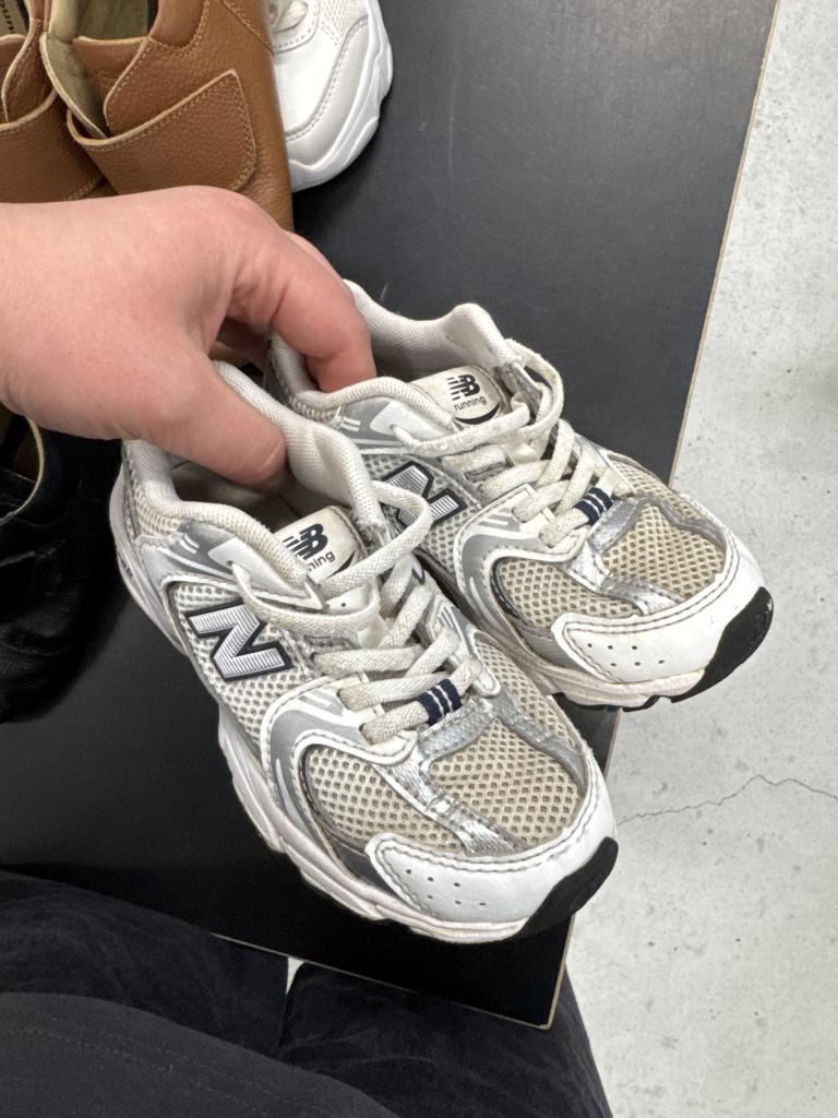 E, New Balance sneaker