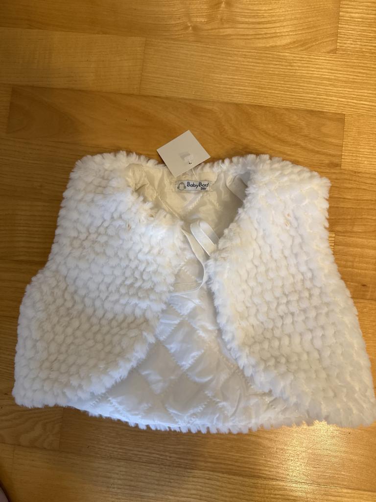Hvid pelsvest 92