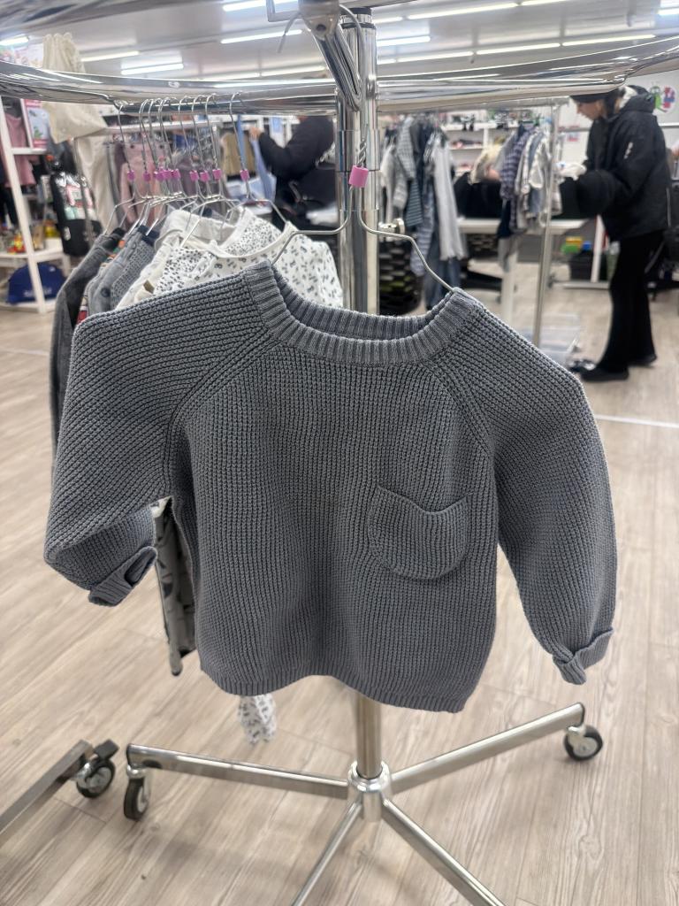 Grå Zara strikbluse 92