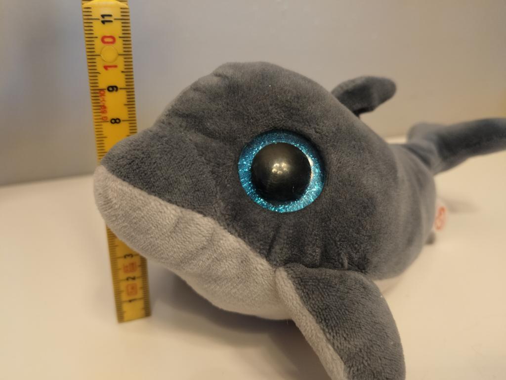Grå Ty delefin bamse