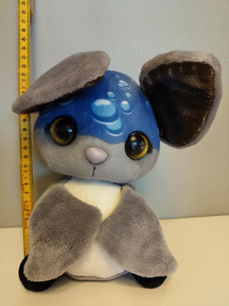 Grå og blå bamse