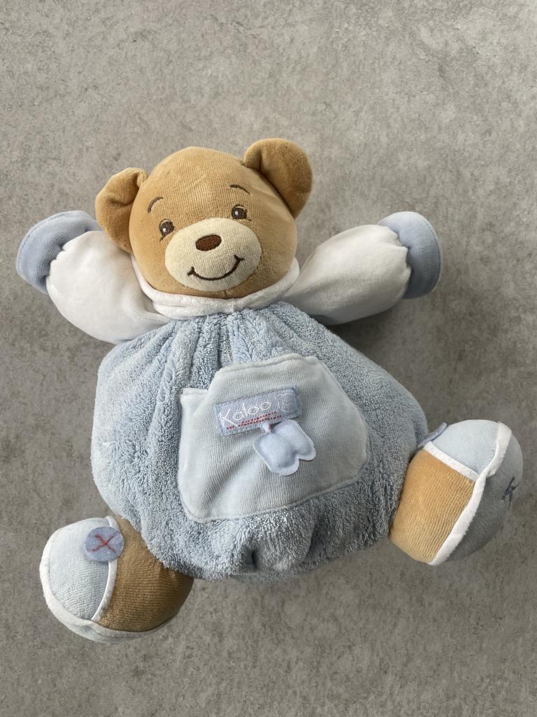 Baby blød bamse blå