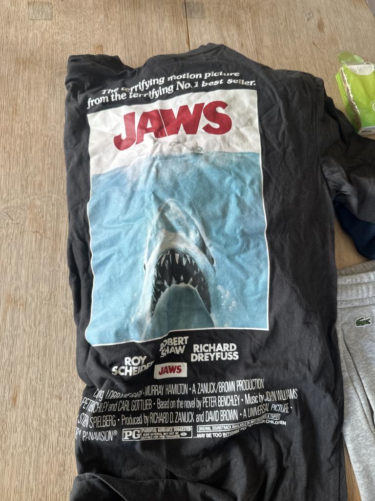 Jaws tshirt sort