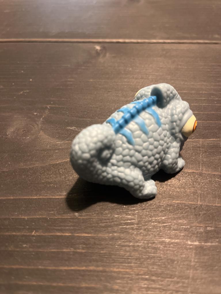 Blå gummi chameleon